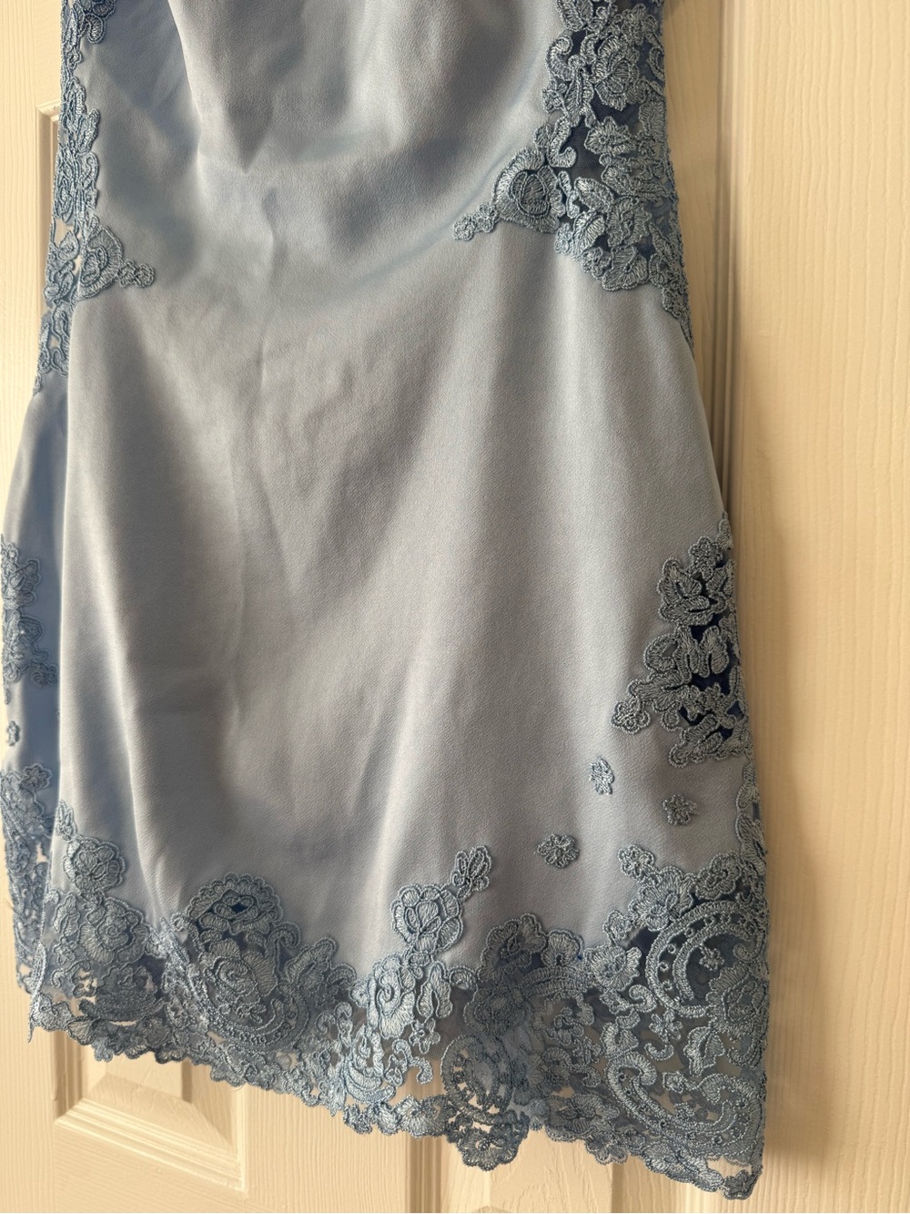 Cult Gaia Riti Lace Trim Open Back Mini Dress Coastal Blue NEW with tags - Picture 6 of 14
